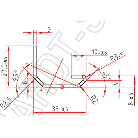 aluplast Art.-Nr. 229.028 x 2,0 mm