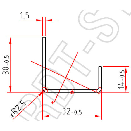 aluplast Art.-Nr. 239.019 x 1,5 mm