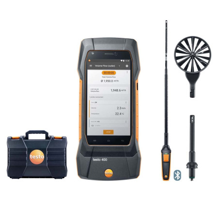 Комплект testo 400 ОВК 1 для визначення об'ємної витрати та швидкості потоку